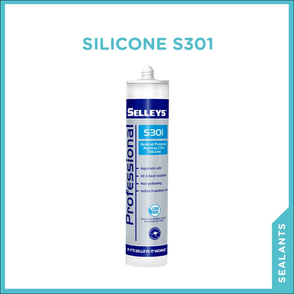 SELLYS S301 ACETOXY CURE SILICONE 280ML (BLACK) - កាវស៊ីលីខនពណ៏ខ្មៅ