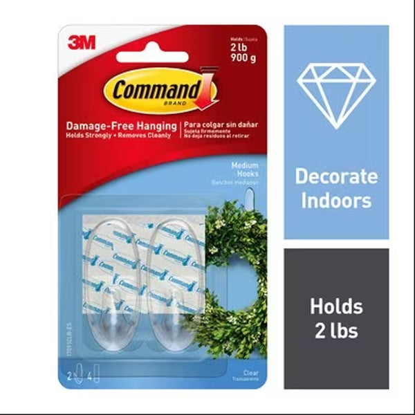 homefix-cambodia-command-17091clr-medium-hooks-clear-w-strips-2s-ទំពក់ព្យួរ