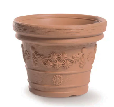 PROSPERLAST DBDE30-R736 DECORA FLOWER POT DECORATED WITH FLORAL MOTIFS (300X235MM) - ផើងផ្កា - Home-Fix Cambodia
