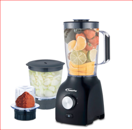 POWERPAC PPBL200A HIGH POWER BLENDER, 3 IN 1 MULTI-FUNCTIONAL W/DRY MILL, MINCER FILTER - ម៉ាស៊ីនកិន