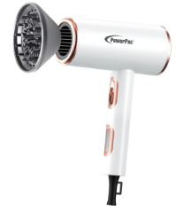 POWERPAC PPH1327 3 SPEEDS HAIR DRYER W/COLD AIR BLOWER, 1800W-ម៉ាស៊ីនកៀបសក់