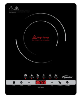 POWERPAC PPIC836 CERAMIC COOKER W/ANY POT COOKING FUNCTION,2KW-ចង្ក្រានអគ្គីសនី