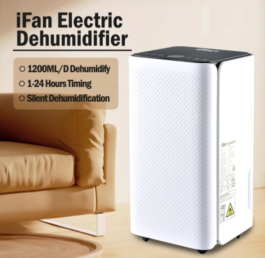 IFAN IF3256 DEHUMIDIFIER 12L/ 24HRS WATER TANK 2L, 200W-ម៉ាស៊ីនស្រូបសំនើមចំណុះ12លិត្រ