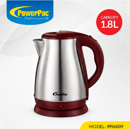 POWERPAC PPJ6009C JUG KETTLE JUG 1.8L, 1500W-កំសៀវដាំទឹក1.8លីត្រ