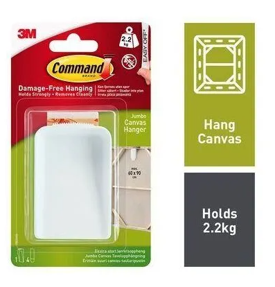 3M COMMAND 3M-17045-ES JUMBO CANVAS HANGER 2.2 KG