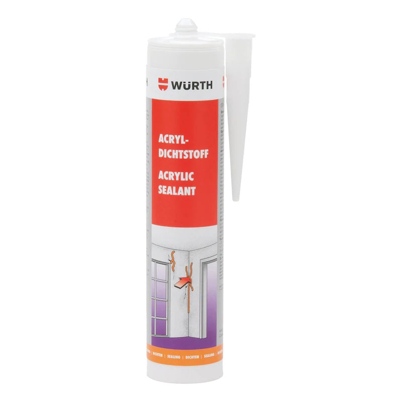 WURTH 9500000036 ACRYLIC SEALANT 310ML (WHITE)<br>ថ្នាំភិ្ជតអាគ្រីលីក - Home-Fix Cambodia