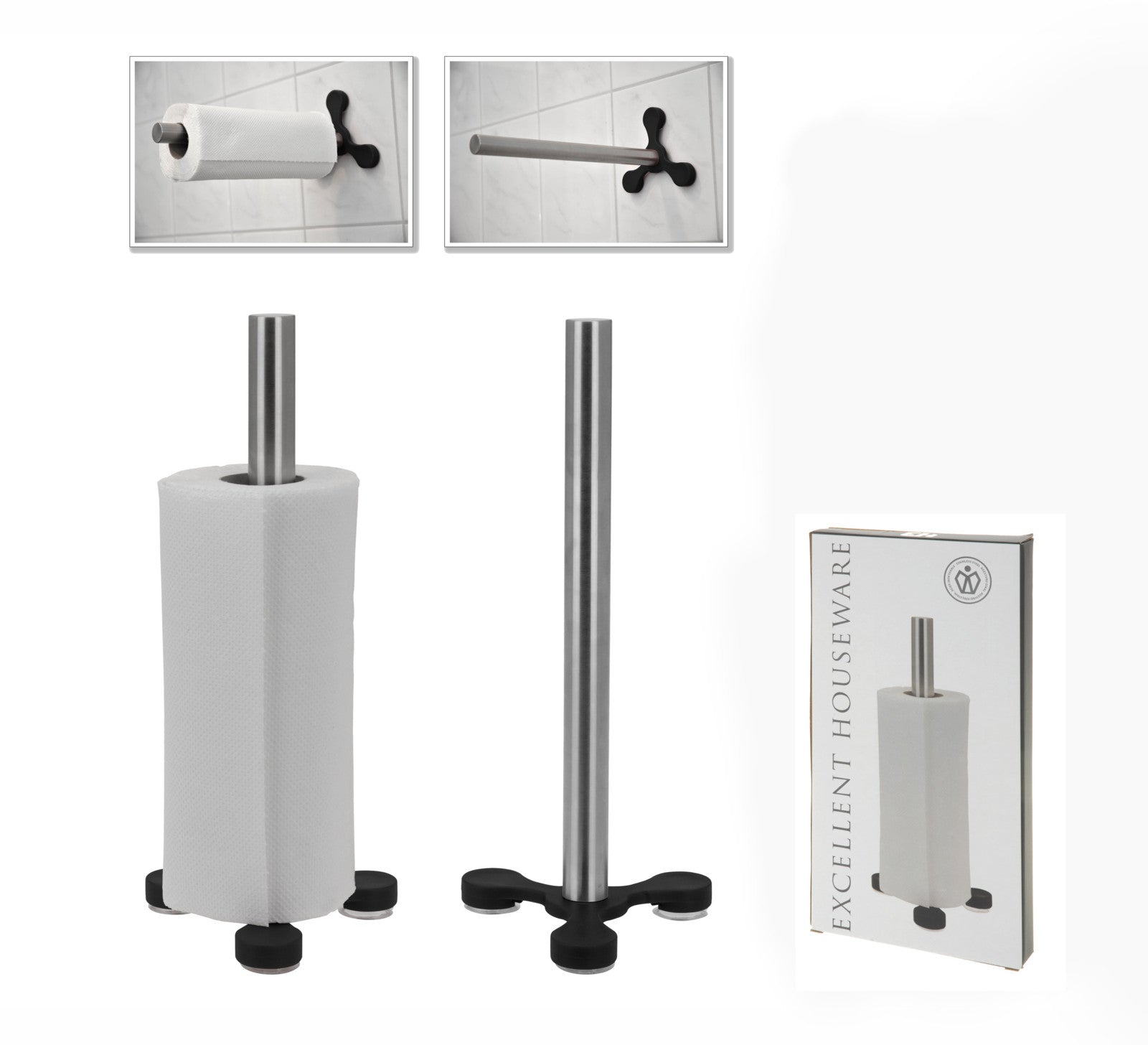 KOOPMAN 170299650 KITCHEN ROLL HOLDER STAINLESS - Home-Fix Cambodia