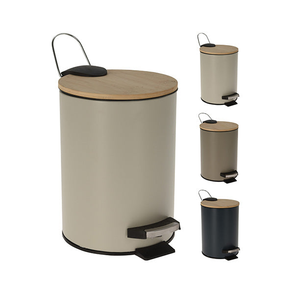 BATHROOM SOLUTIONS 170484210 PEDAL BIN 3L 3ASS CLR - Home-Fix Cambodia