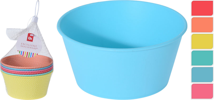 KOOPMAN 179650960 BOWL PP SET OF 6PCS 6ASS CLR - Home-Fix Cambodia