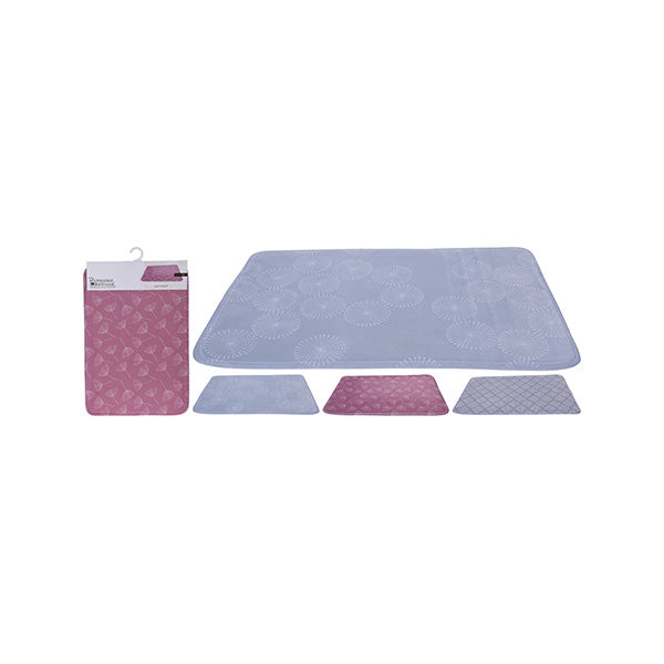 BATHROOM SOLUTIONS 529002900 BATH MAT MICRO FIBER 3ASS CLR - Home-Fix Cambodia
