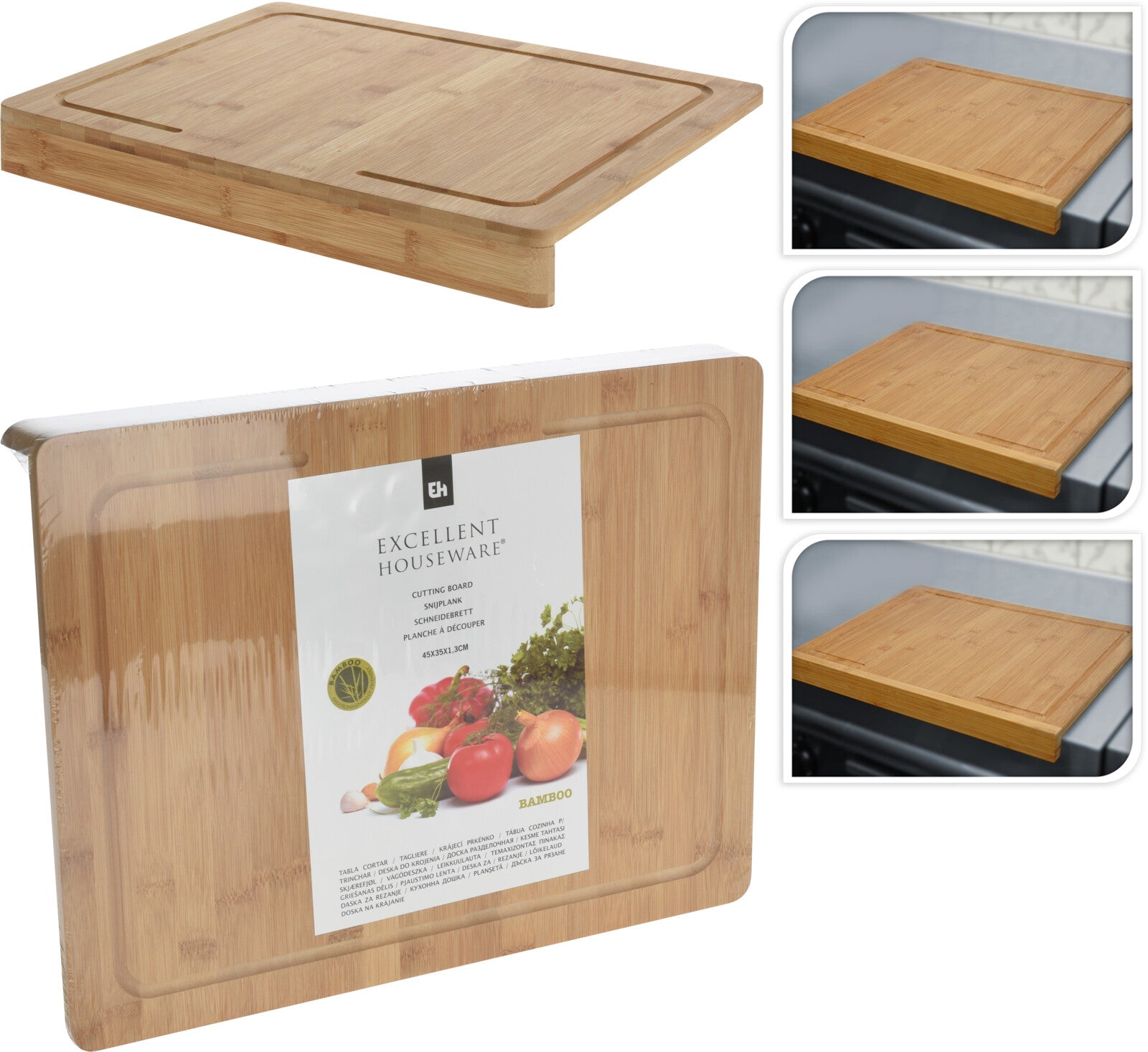 KOOPMAN 784200100 CUTTING BOARD BAMBOO 45X34CM - Home-Fix Cambodia
