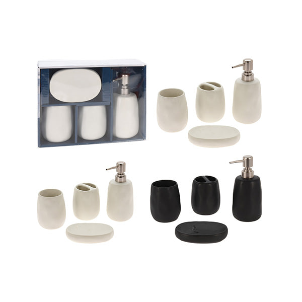 BATHROOM SOLUTIONS 793000070 BATHROOM SET 4PCS 2ASS CLR - Home-Fix Cambodia