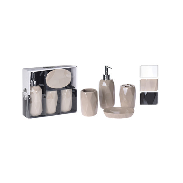 BATHROOM SOLUTIONS 795600040 BATHROOM SET DOLOMITE 3ASS CLR - Home-Fix Cambodia