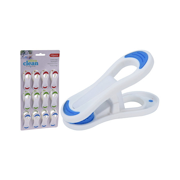 ULTRA CLEAN 836204120 CLOTHES PEGS PP 68MM 12PCS - Home-Fix Cambodia