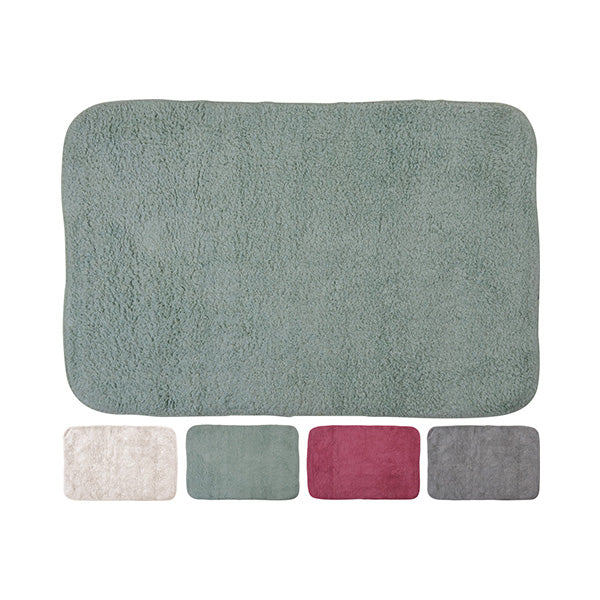 BATHROOM SOLUTIONS A35150280 BATHROOM MAT (60X90CM) 4ASS CLR - Home-Fix Cambodia