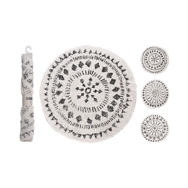 BATHROOM SOLUTIONS A35150440 BATHROOM MAT DIA 70 CM 3 ASS D - Home-Fix Cambodia