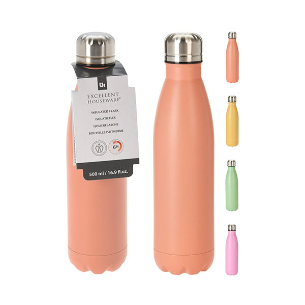 EXCELLENT HOUSEWARE C80700810 VACUUM FLASK BOTTLE 500ML 4ASS - Home-Fix Cambodia