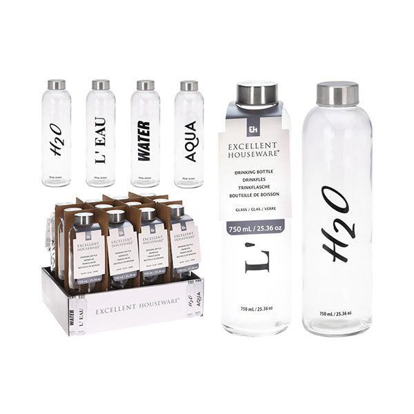 EXCELLENT HOUSEWARE CD1001790 DRINKING BOTTLE 750ML 4ASS - Home-Fix Cambodia