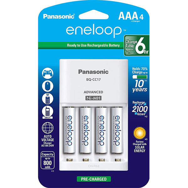PANASONIC RECHARGEABLE ENELOOP CHARGER (AA/4PCS)