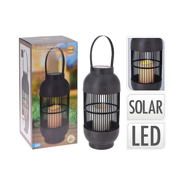 H & S COLLECTION CX2100100 SOLAR LANTERN ABS AND RATTAN - Home-Fix Cambodia