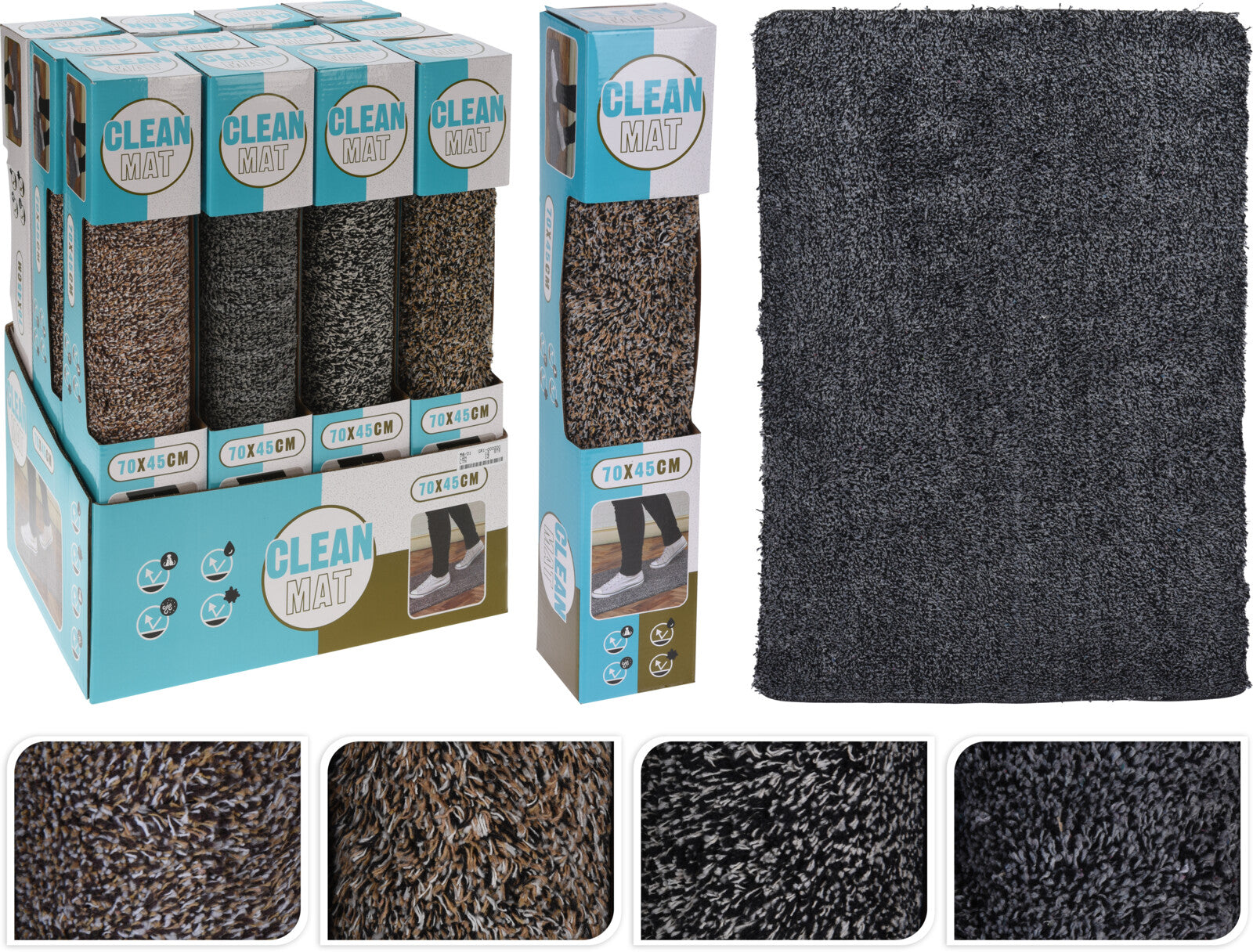 KOOPMAN GR1000200 DOORMAT 70X45CM 4ASS CLR - Home-Fix Cambodia