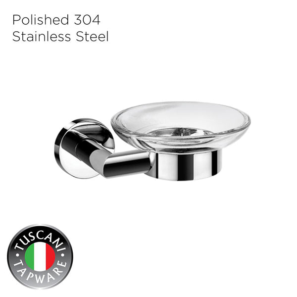 TUSCANI C3SD SOAP DISH 304STAINLESS STEEL MIRROR POLISH <br> ធ្នើរដាក់សាប៊ូ - Home-Fix Cambodia