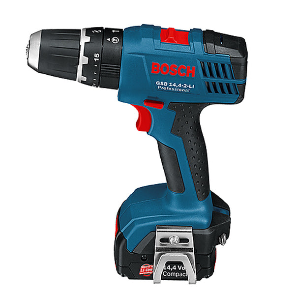 BOSCH GSB 14.4-2-LI- BATT. IMPACT DRILL 2.0AH<br>BOSCH ម៉ូទ័រស្វានញាក់ប្រើថ្មសាក ១៤ វ៉ុល ២ អំពែ - Home-Fix Cambodia