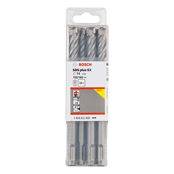 BOSCH SDS PLUS DRILL BIT S3 (14X100/160 MM)<br>BOSCH  SDS PLU ផ្លែស្វាន (14X100/160 មីលីម៉ែត្រ) - Home-Fix Cambodia