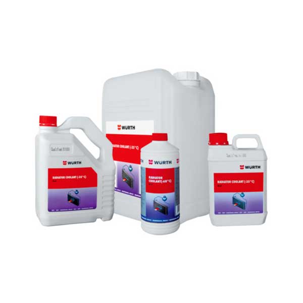 WURTH RADIATOR COOLANT (-68C), RED, 1L<br>ទឹកថ្នាំចាក់ក្នុងធុងទឹកឡាន 1L ពណ៌ក្រហម