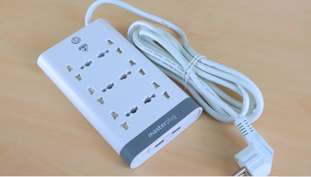 MASTERPLUG E6030U-CB SURGE PROTECTED W/USB(2) 6 GANG 3M - Home-Fix Cambodia