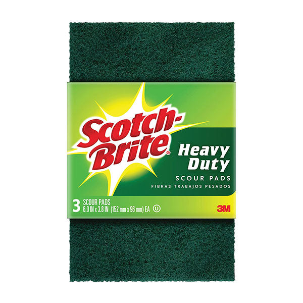 3M SCOTCH BRITE 100814367  SCOUR PAD DOUBLE PACK  HEAVY DUTY 3"*6"<br>ប៉ុងលាងចាន