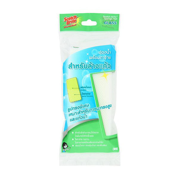 3M SCOTCH BRITE 100666589 SPONGENET FOR GLASS<br>ប៉ុងជូតកញ្ចក់