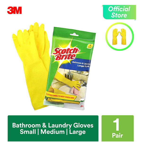 3M SCOTCH BRITE 100814964 BATHROOM GLOVES SIZE M<br>ស្រោមដៃកៅស៊ូ ខ្នាតកណ្តាល