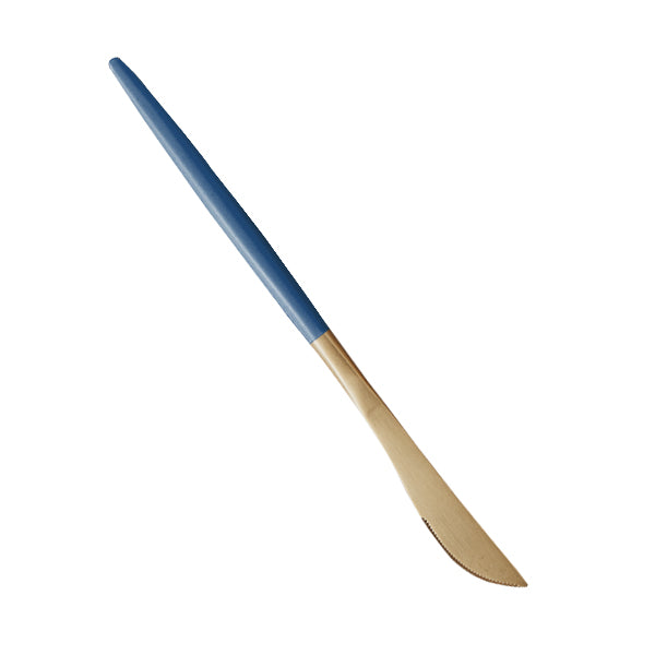CN KNIFE GOLDEN/BLUE COLOR 22CM<br>កាំបិតពណ៌មាសលាយខៀវ