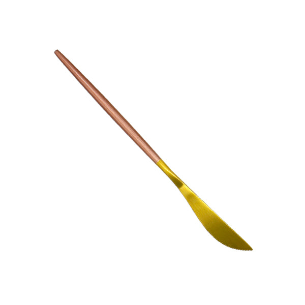 CN SMALL KNIFE GOLDEN/ROSE COLOR 20CM<br>កាំបិតតូចពណ៌មាសលាយក្រហម