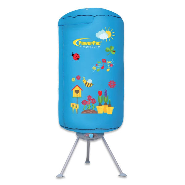 POWERPAC PPV636 2 IN 1 PORTABLE UV ELECTRIC CLOTHES DRYER <br> 2 ក្នុង 1 ម៉ាស៊ីនសំងួតសំលៀកបំពាក់អគ្គិសនី, 900 វ៉ាត់ - Home-Fix Cambodia