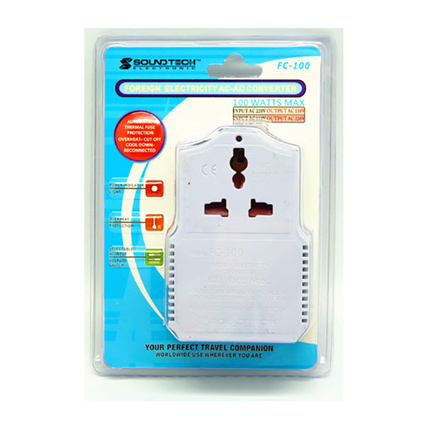 SOUNDTEOH FOREIGN ELECTRICITY AC-AC CONVERTER FC-100 <br> ឧបករណ៍បំឡែងថាមពល - Home-Fix Cambodia
