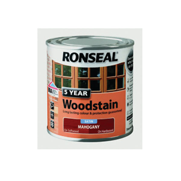 RONSEAL 30380 5YR WOODSTAIN MAHOGANY 250ML <br> ថ្នាំលាបឈើ (250 មីលីលីត្រ) - Home-Fix Cambodia