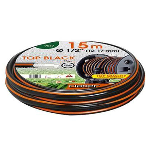 CLABER 9037 TOP BLACK HOSE M 15 12-17MM<br>ទុយោ