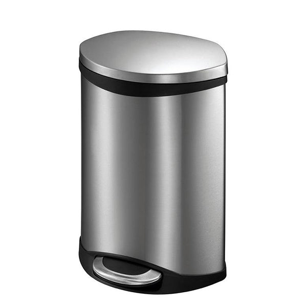 EKO EK9218MT-6L SEMI-ROUND S/STEEL BIN <br> ធុងសំរាម 6 លីត្រ - Home-Fix Cambodia