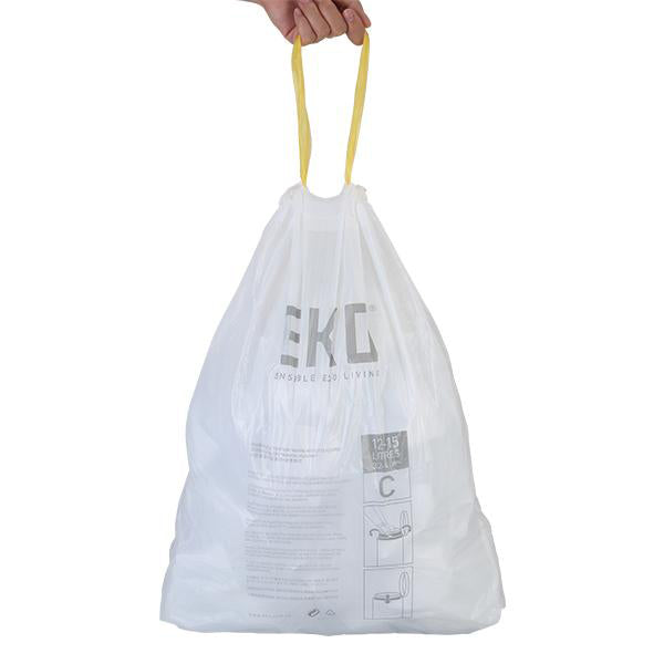 EKO EK33702 DRAWSTRING BIN LINERS B 7-10L <br> ថង់ច្រកសំរាម B 7-10 លីត្រ