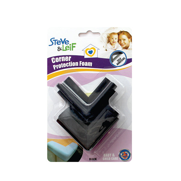 S&L SL-728 MCP CORNER PROTECTOR BLACK 4PCS <br> ជ័រទន់បិទការពារជ្រុងតុ - Home-Fix Cambodia
