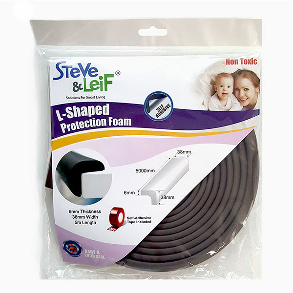 S&L SL-9214 FOAM EDGE PROTECTOR BROWN 5M (38MMX6MM) <br> ជ័រទន់បិទការពារជ្រុងតុ - Home-Fix Cambodia