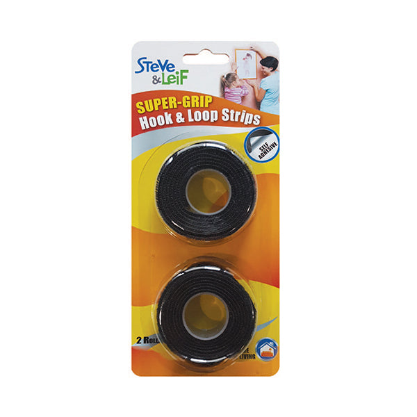 S&L SL-705 SUPERGRIP HOOK AND LOOP BLACK (25MMX1M) <br> ស្កុážáž˜áž»ážáž–ីរអាចប្រើបក/បិទ - Home-Fix Cambodia