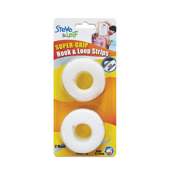 S&L SL-706 SUPERGRIP HOOK AND LOOP WHITE (25MMX1M) <br> ស្កុážáž˜áž»ážáž–ីរអាចប្រើបក/បិទ - Home-Fix Cambodia