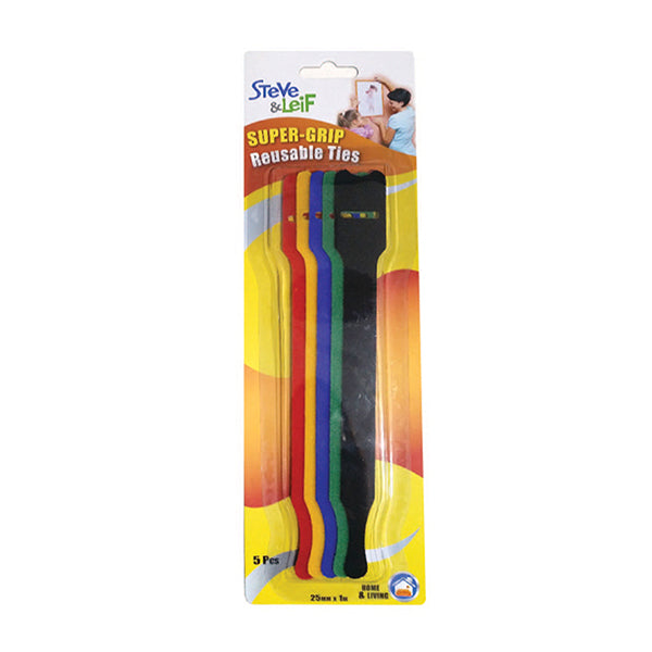 S&L SL-714 SUPERGRIP COLOUR USABLE CABLE TIES 5PCS <br> ខ្សែរុំខ្សែភ្លើងឲ្យមានសណ្តាប់ធ្នាប់ - Home-Fix Cambodia