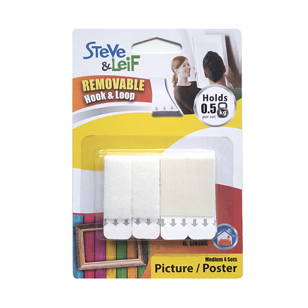 S&L SL-H1933 SUPERGRIP REMOVABLE HOOK AND LOOP STRIPS (MEDIUM) <br> ស្កុតមុខពីរអាចប្រើបក/បិទ - Home-Fix Cambodia