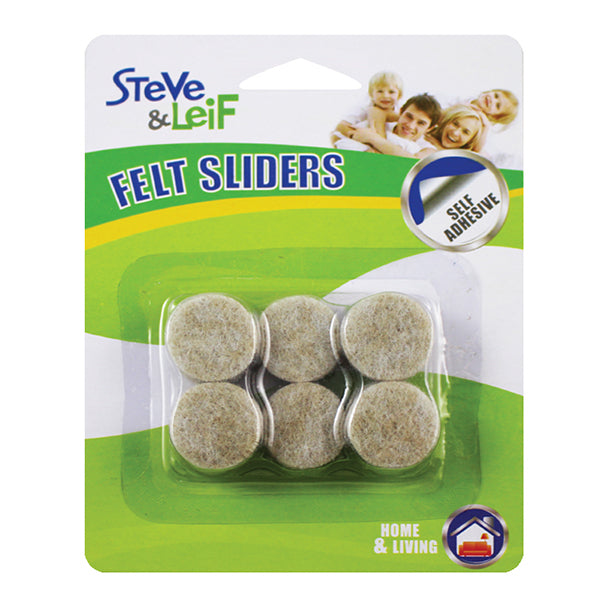 S&L SL-5001 HEAVY DUTY ROUND FELT 19MM 6PCS <br> ទ្រនាប់ជើងតុ