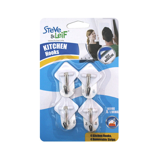 S&L SL-2023 KITCHEN REMOVABLE HOOKS 4PCS <br> ទម្ពក់ព្យួរ