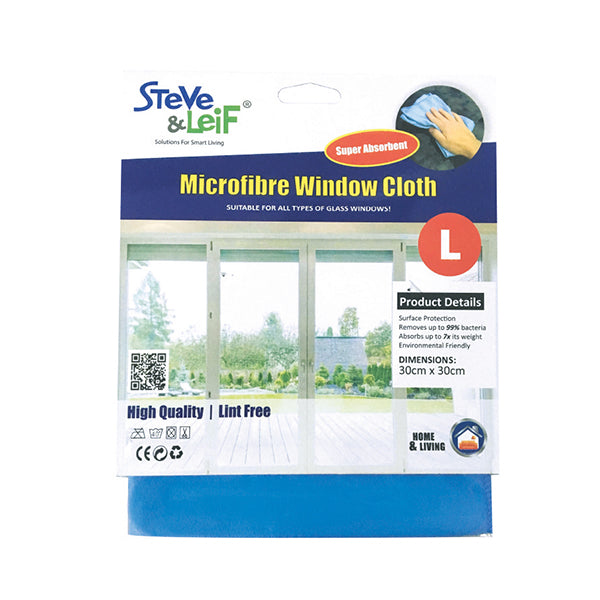 S&L SL-575 MICROFIBER WINDOW CLEANING CLOTH 1PC <br> កំណាត់ជូតសម្អាតបង្អូច